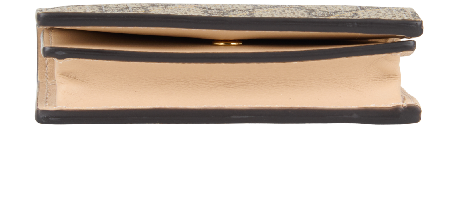 Gucci GG Horsebit Bifold Wallet, &pound;160, Accessories, Beige, Canvas/Leather, Top view